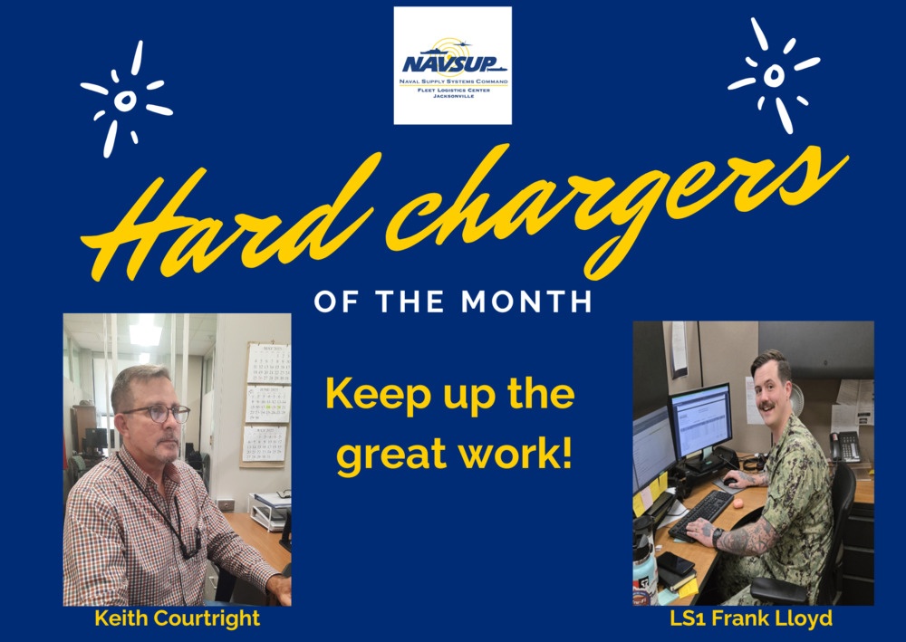 NAVSUP FLC Jacksonville Hard Chargers of the Month June 2025