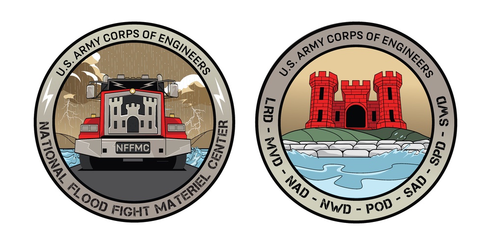 National Flood Fight Materiel Center Poker Chip