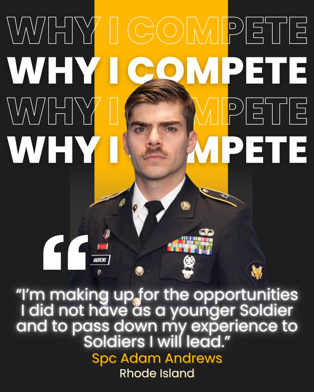 Spc. Adam Andrews Why I Compete NBWC 2025 graphic