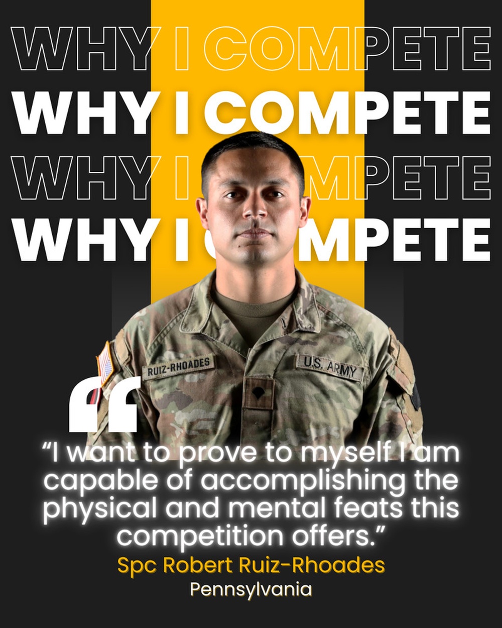Spc. Robert Ruiz-Rhoades Why I Compete NBWC 2025 graphic