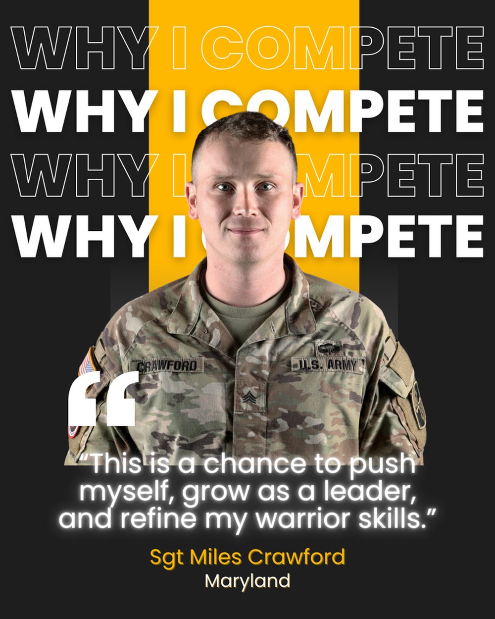 Sgt. Miles Crawford Why I Compete NBWC 2025 graphic