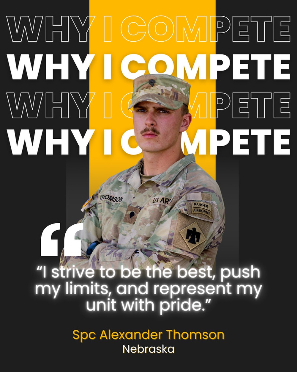 Spc. Alexander Thomson Why I Compete NBWC 2025 graphic