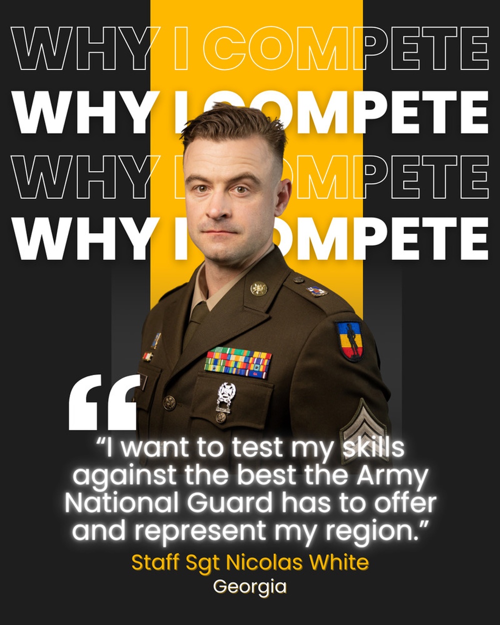 Staff Sgt. Nicolas White Why I Compete NBWC 2025 graphic