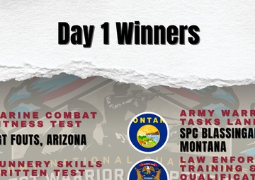 National Best Warrior Competition Day 1 Event Winners