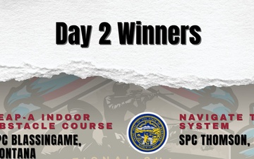 National Best Warrior Competition Day 2 Event Winners
