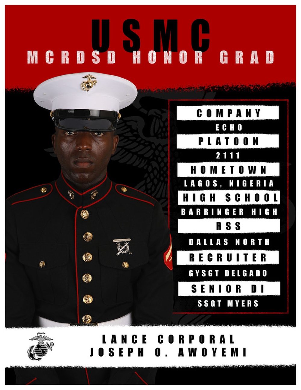 Echo Company Honor Graduate