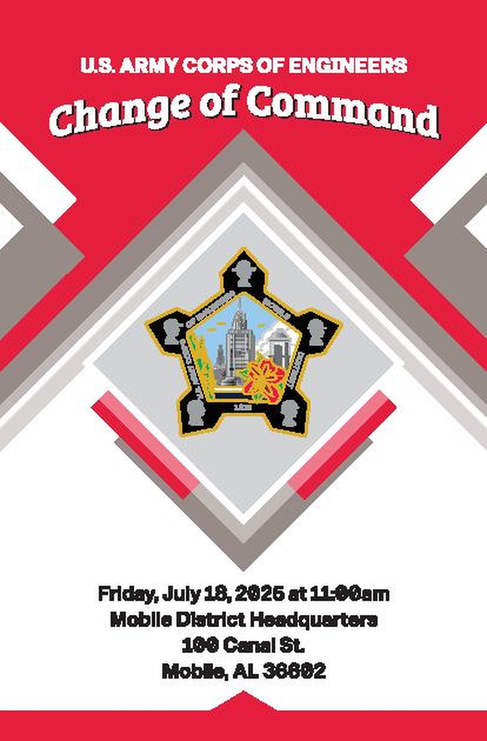 2025 Change of Command Program for Mobile District