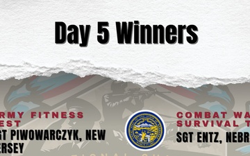 National Best Warrior Competition Day 5 Event Winners