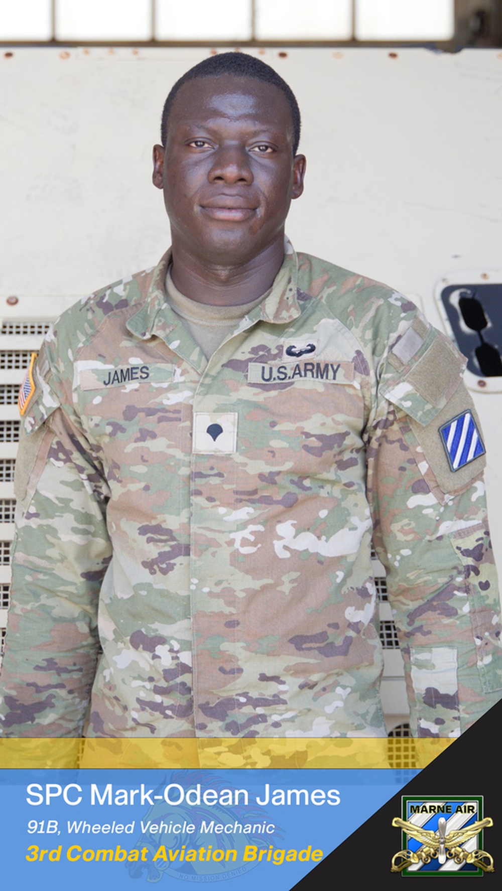 Why I Serve | 91B Wheeled Vehicle Mechanic Spc. Mark-Odean James