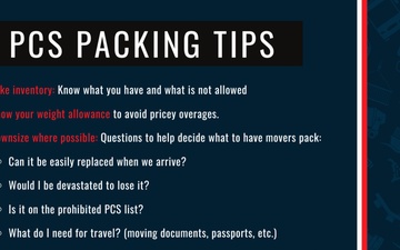 Five packing tips graphic