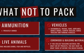 What not to pack graphic