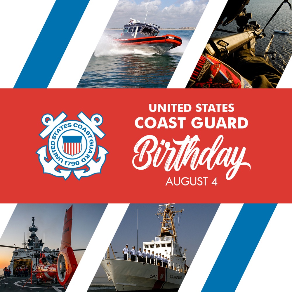 United States Coast Guard Birthday Social Media Graphic