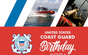 United States Coast Guard Birthday Social Media Graphic
