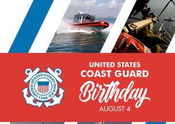 United States Coast Guard Birthday Social Media Graphic