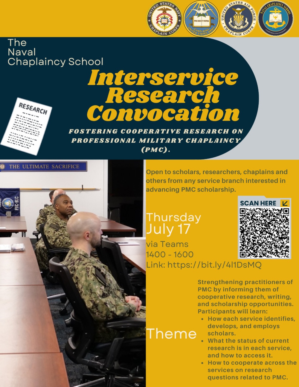 Naval Chaplaincy School holds annual Interservice Research Convocation