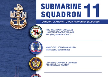 Submarine Squadron 11 Chief Selects Announcement Results