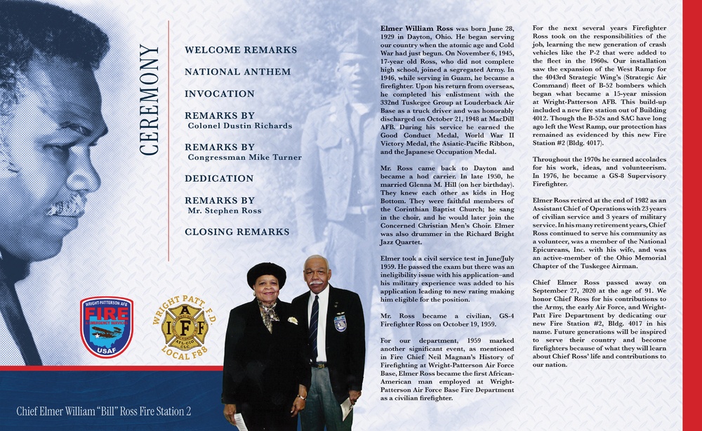 Fire Station Dedication Program: Chief Elmer William &quot;Bill&quot; Ross - Inside