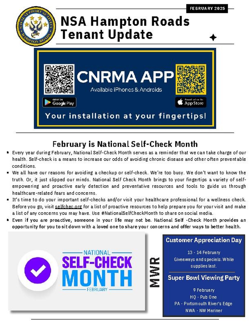 NSA Hampton Roads Monthly Tenant Update - February (2025)