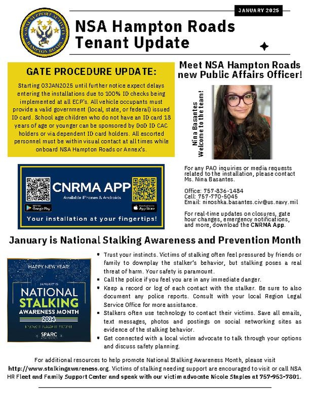 NSA Hampton Roads Monthly Tenant Update - January (2025)