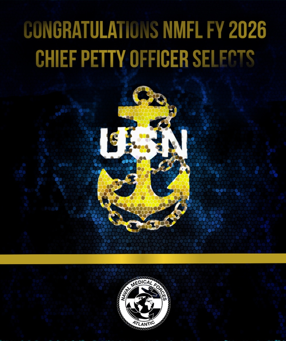 FY 2026 Naval Medical Forces Atlantic Announces Chief Selection Results