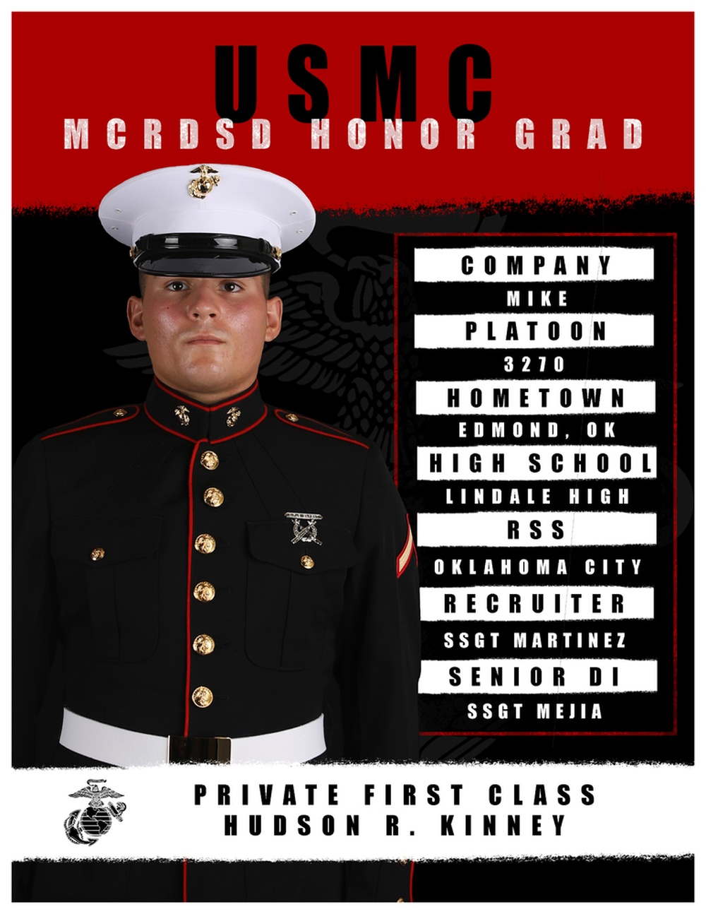 Mike Company Honor Graduate