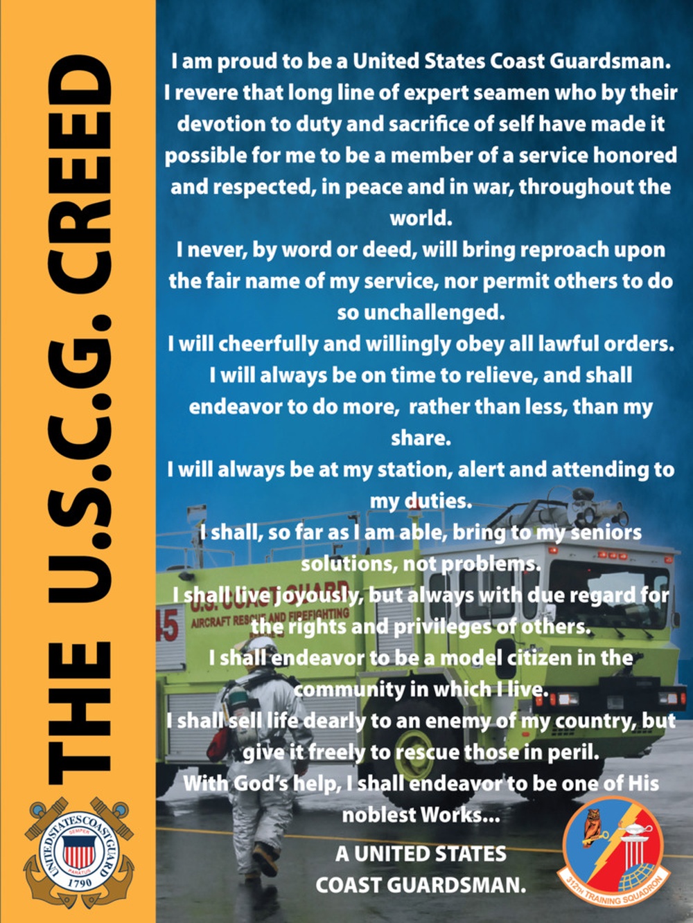 U.S. Coast Guard DoD Firefighting Poster