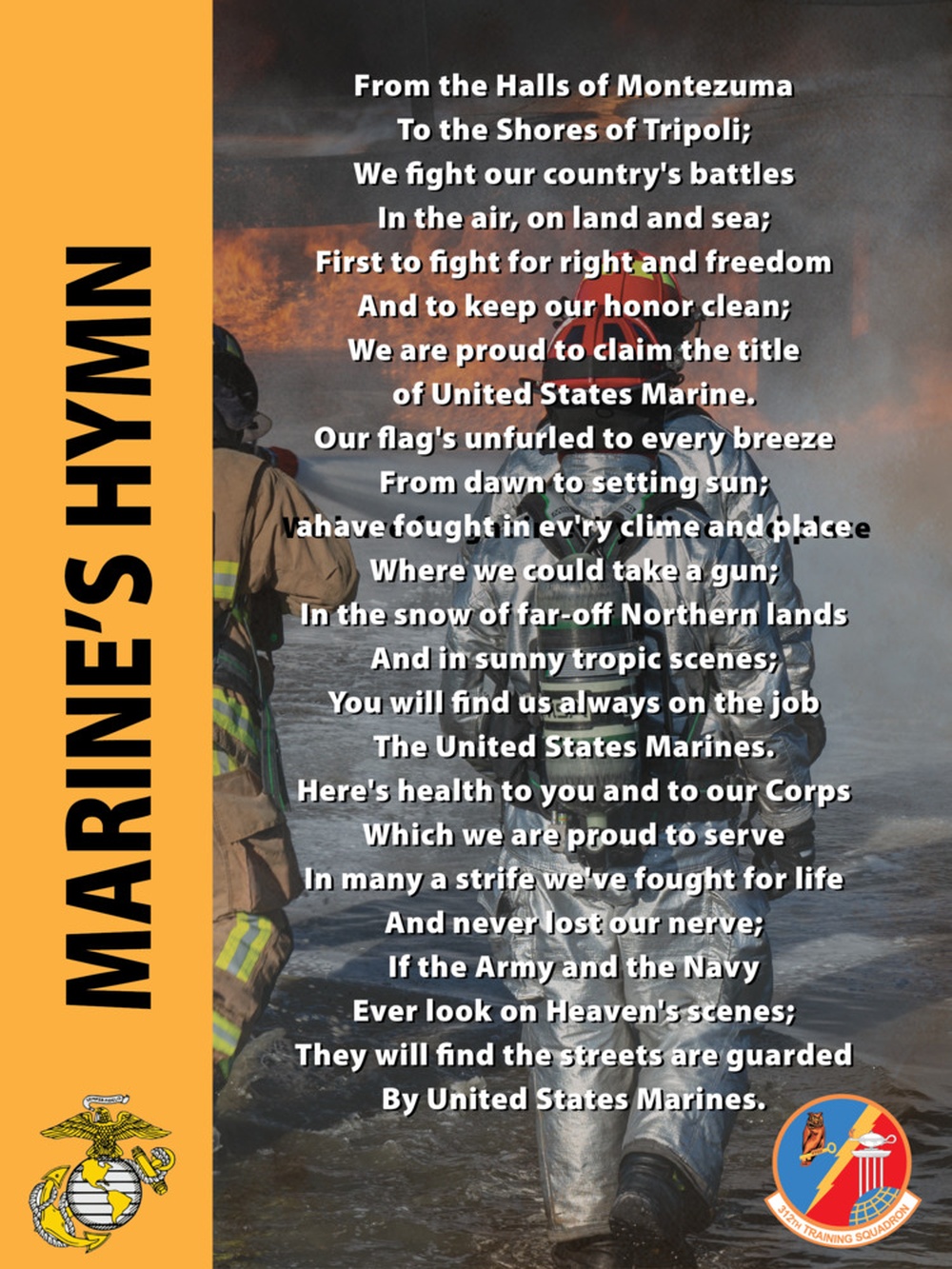 Marine Firefighter Poster
