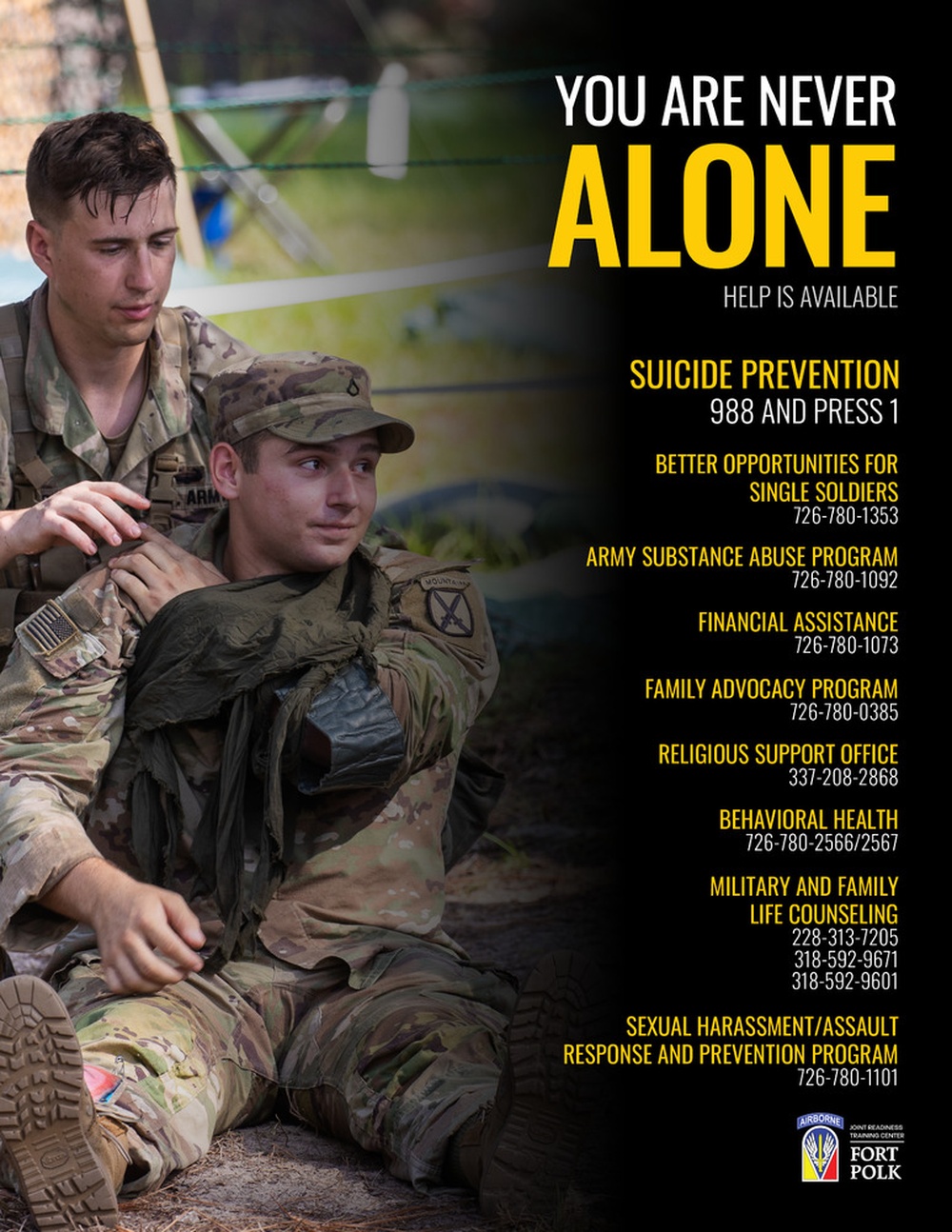 You Are Never Alone: Fort Polk Hotline Numbers