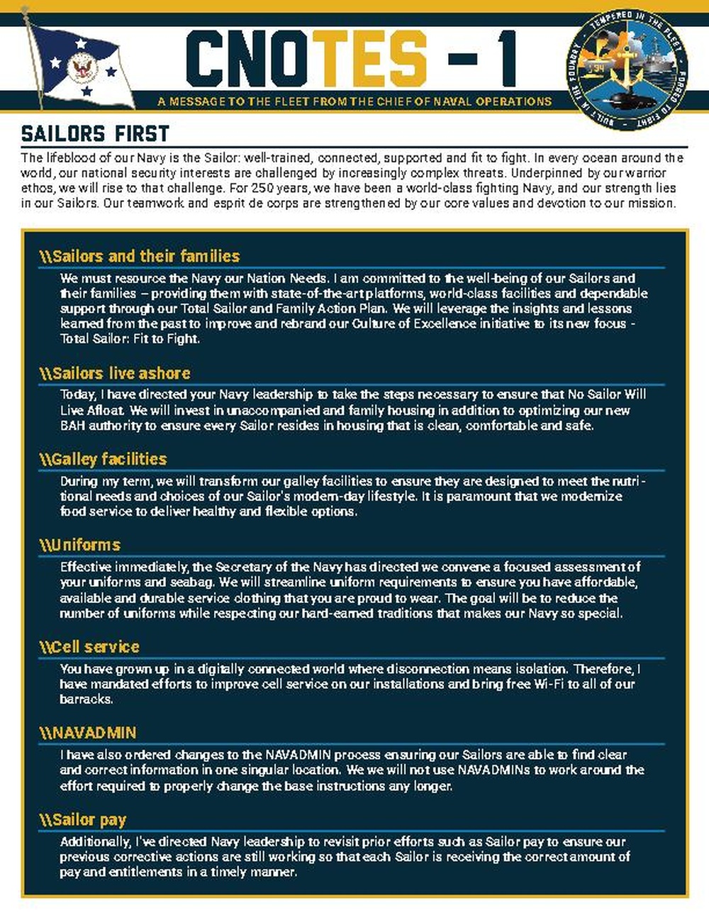 CNOtes -1 Sailors First