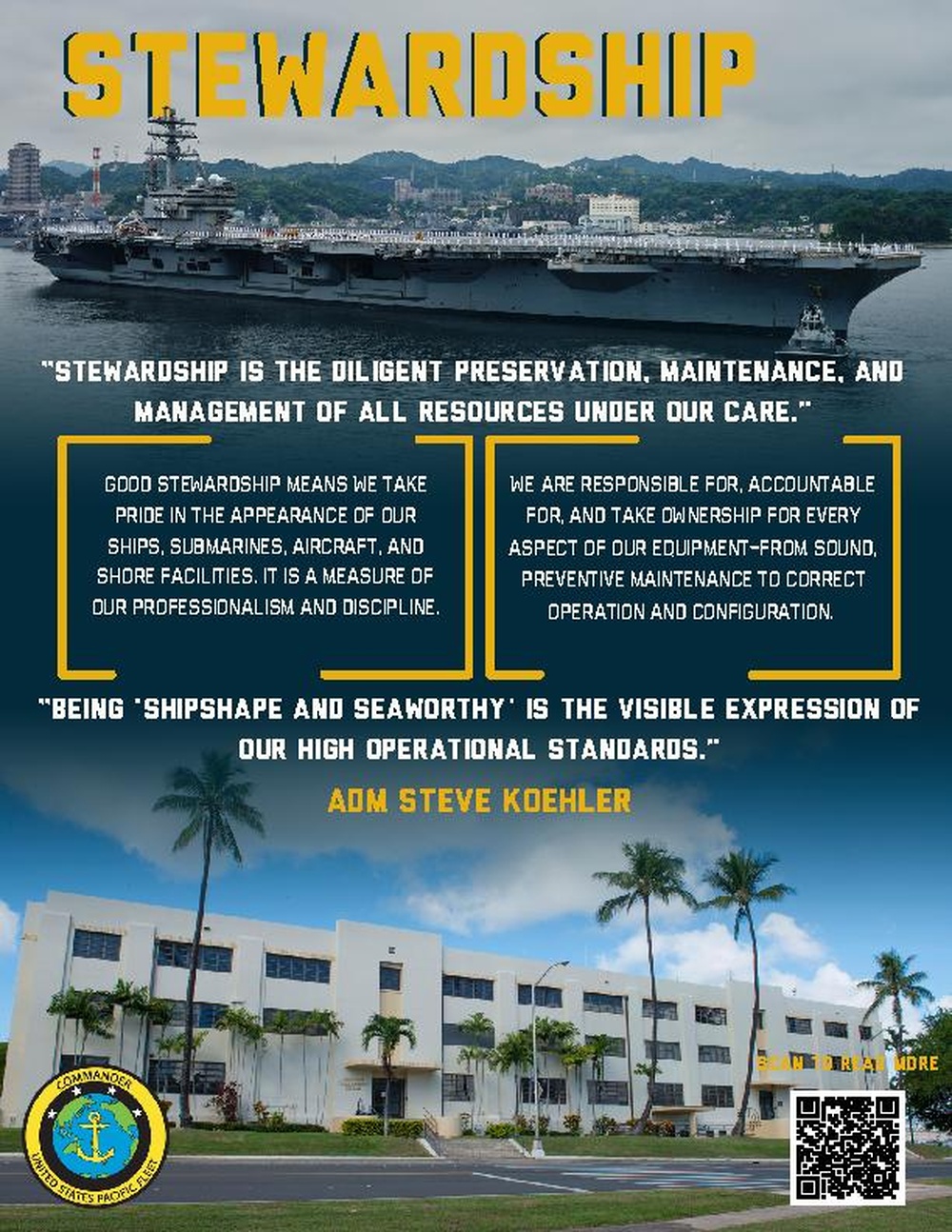 Adm. Steve Koehler, commander, U.S. Pacific Fleet, issues &quot;Stewardship&quot; Fleet Order