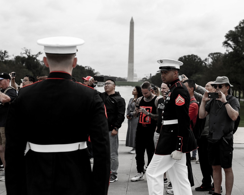 The United States Marine Corps Silent Drill Platoon Honor Flight