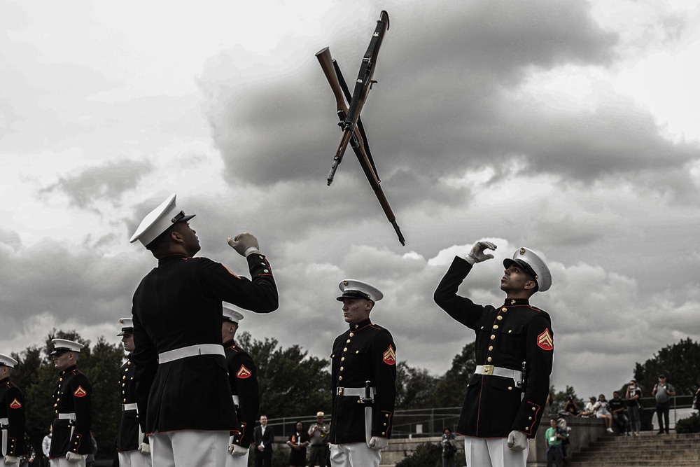 The United States Marine Corps Silent Drill Platoon Honor Flight