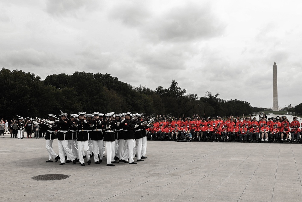 The United States Marine Corps Silent Drill Platoon Honor Flight