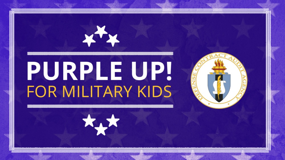 Month of the Military Child and the color purple