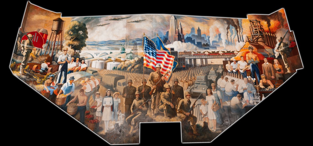 &quot;America at War&quot; mural in the Maryland Museum of Military History
