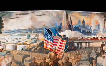 &quot;America at War&quot; mural in the Maryland Museum of Military History