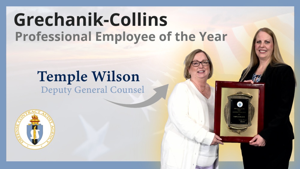 Temple Wilson awarded the prestigious Grechanik-Collins Professional Employee of the Year award