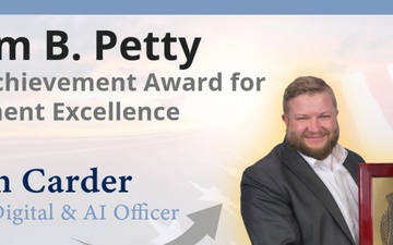 Justin Carder receives William B. Petty Special Achievement Award for Management Excellence