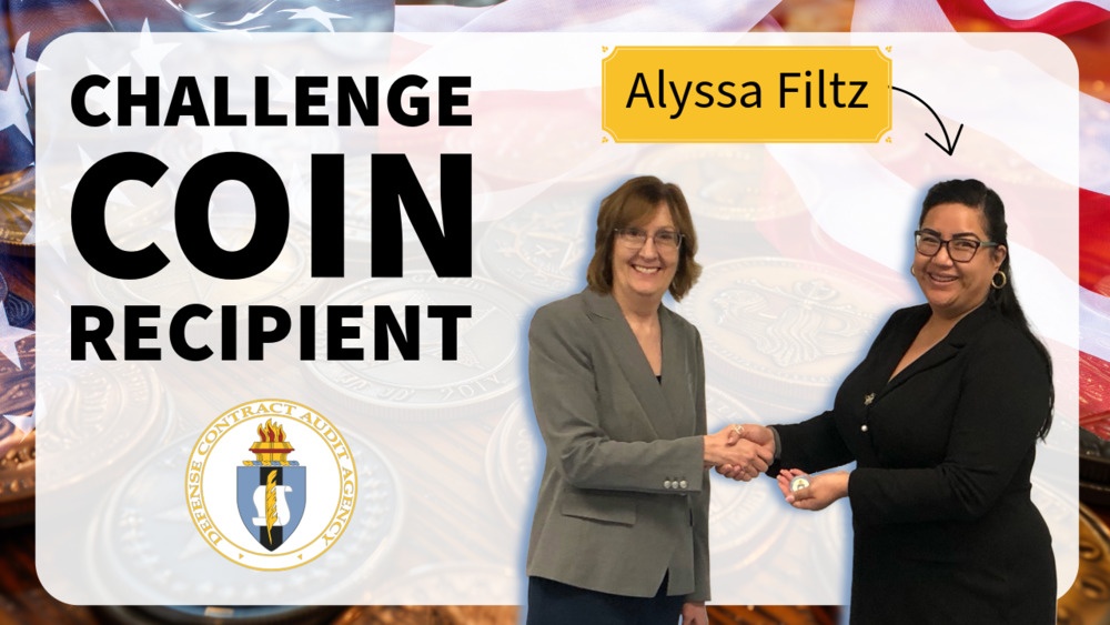 DCAA Alyssa Filtz awarded for her focus on partnership, outreach and dedication