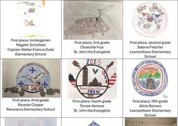 Area school children show off creativity in air show art contest