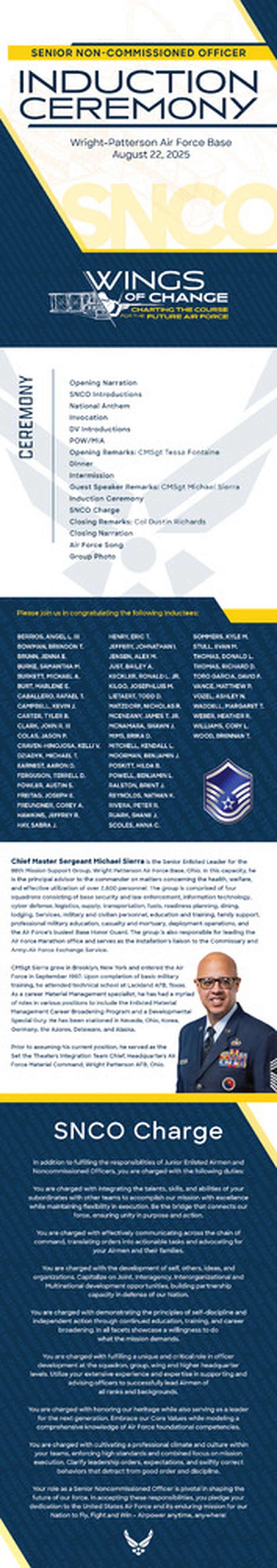 SNCO Induction Ceremony: digital event program SNCO Induction Ceremony: digital event program