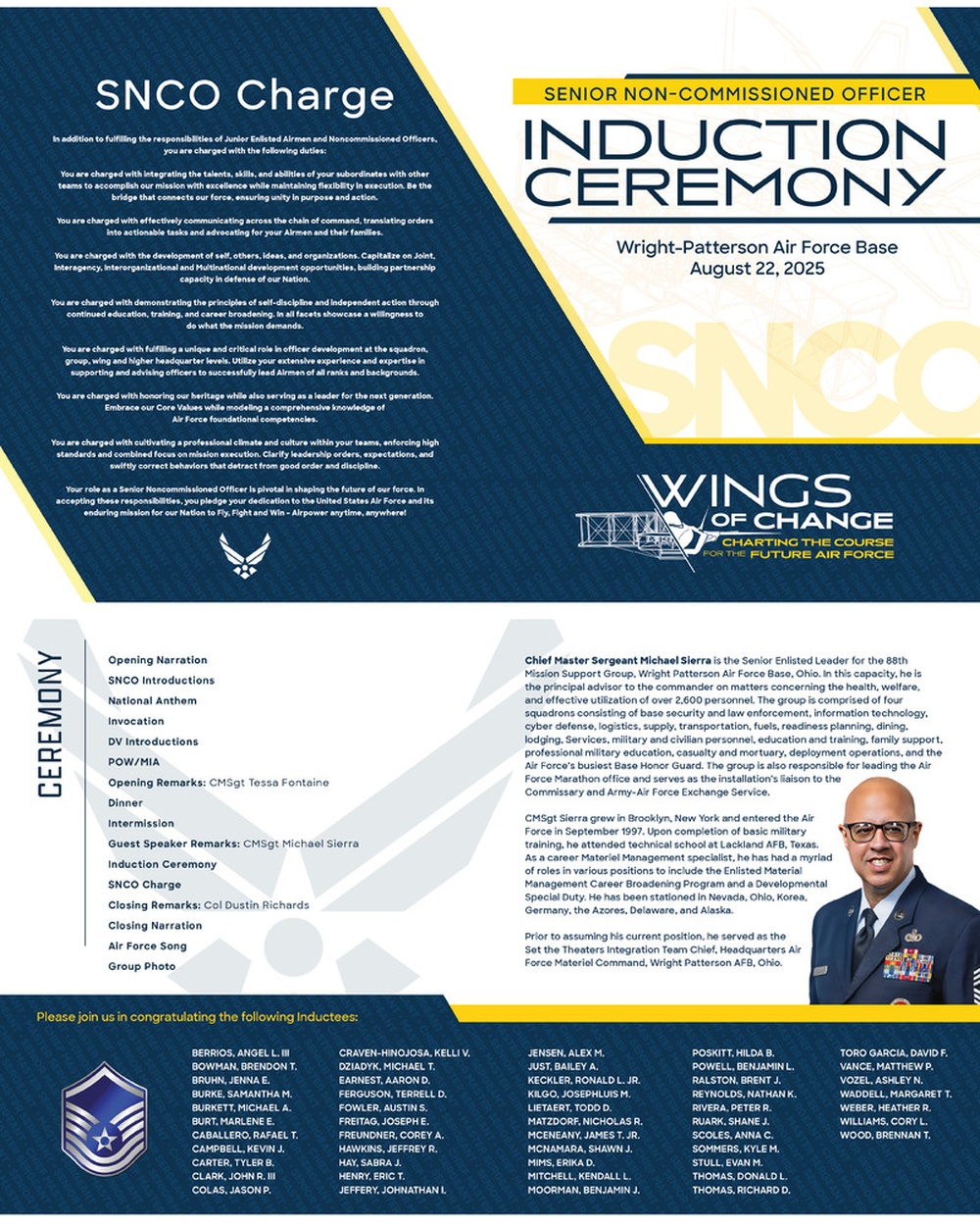 SNCO Induction Ceremony: Event Program SNCO Induction Ceremony: Event Program