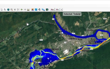Screen image of a hydrological study
