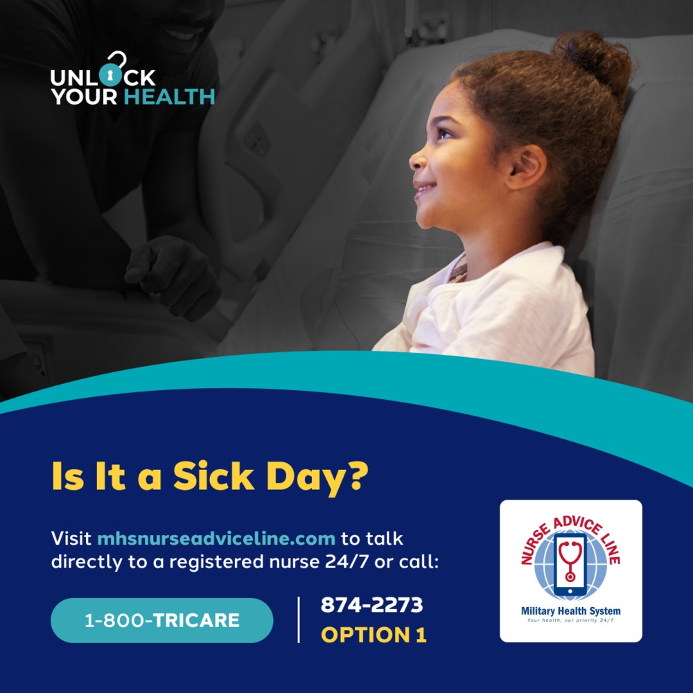 MHS Nurse Advice Line Social Graphic: Sick Day