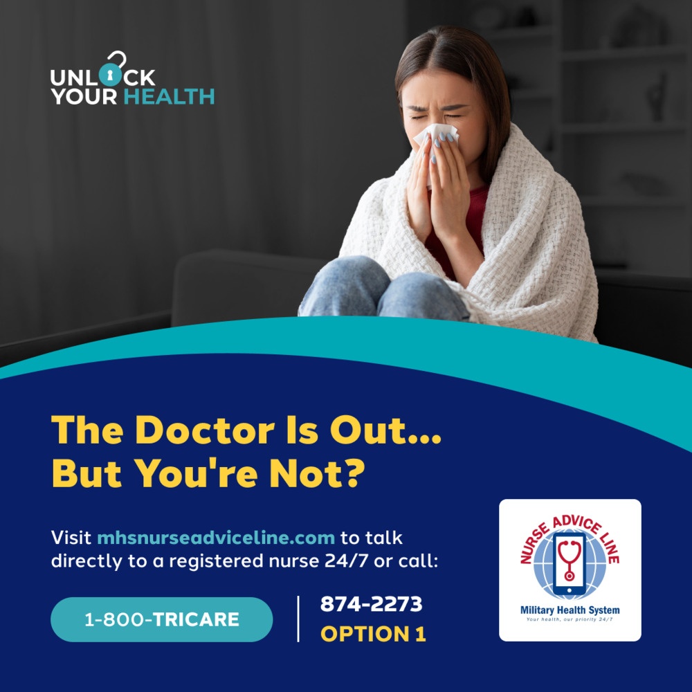 MHS Nurse Advice Line Social Graphic: The Doctor Is Out