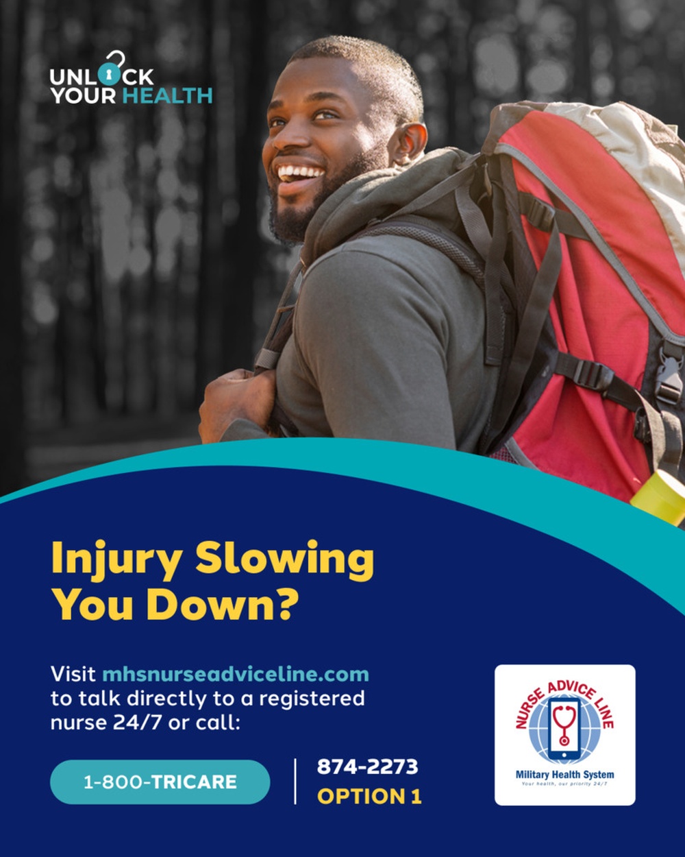 MHS Nurse Advice Line Social Graphic: Injury