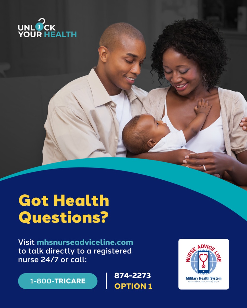 MHS Nurse Advice Line Social Graphic: Got Health Questions