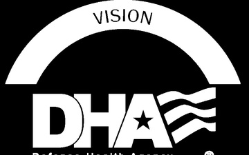 DHA Vision Center of Excellence round white logo