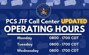 PCS JTF Call Center Updated Operating Hours