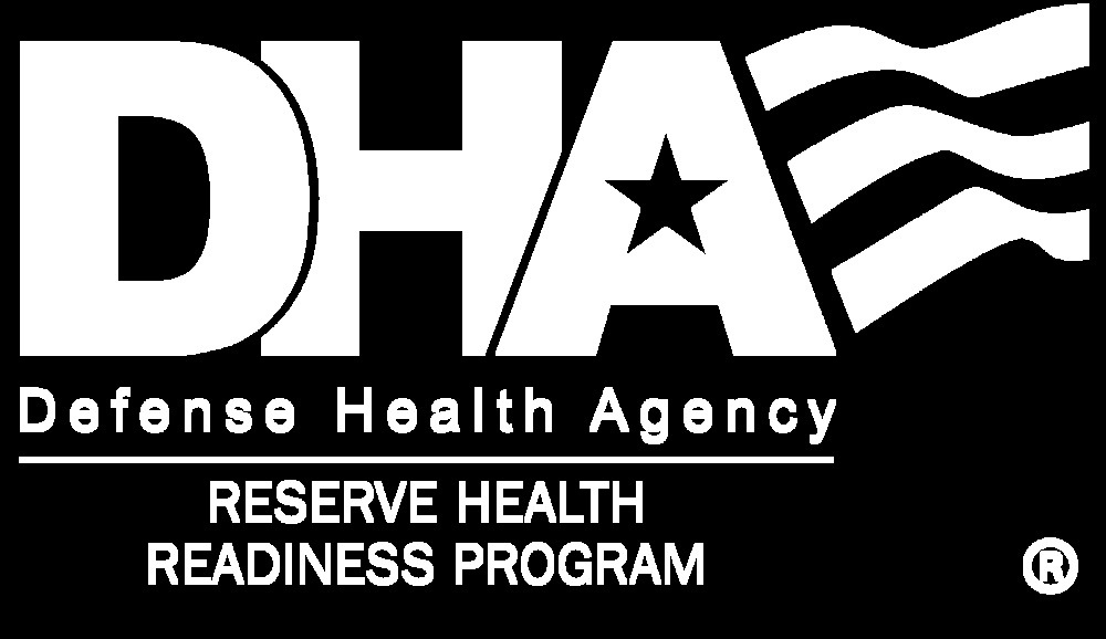 DHA Reserve Health Readiness Program logo white DHA Reserve Health Readiness Program logo white